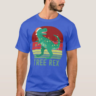 Funny Tree Re T Re Dinosaur Christmas Retro Vintag T-Shirt
