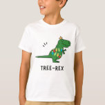 Funny Tree-Rex Christmas T-Shirt<br><div class="desc">Funny Christmas “Tree-Rex” dinosaur themed design. Click “customize further” if you want to add text or a name.</div>