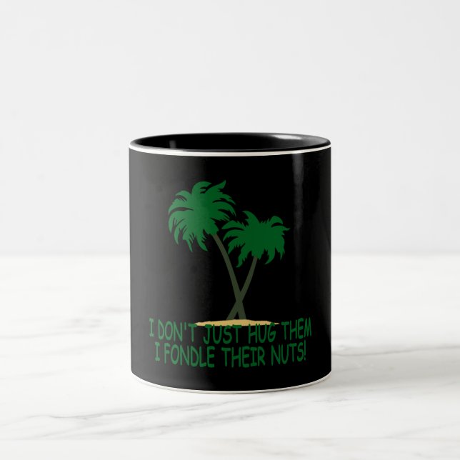 Funny treehugger Two-Tone coffee mug (Center)