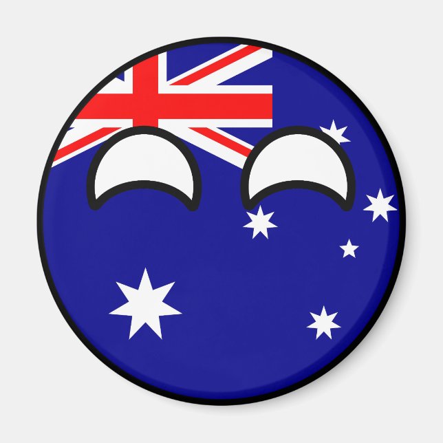 Funny Trending Geeky Australia Countryball Magnet (Front)