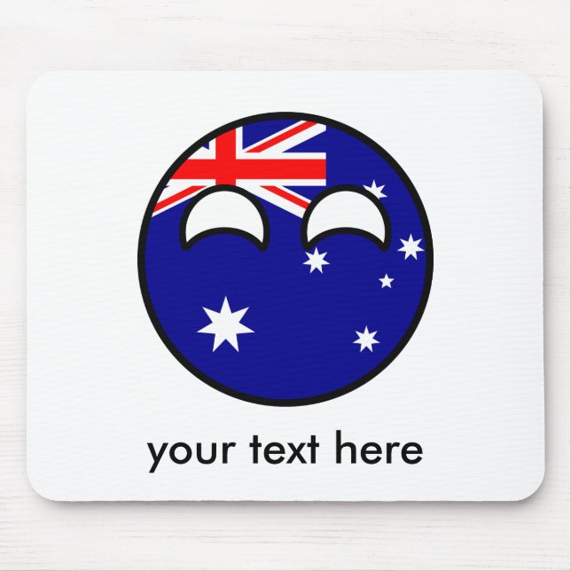 Funny Trending Geeky Australia Countryball Mouse Pad (Front)