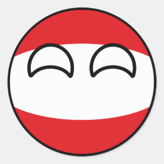 Funny Trending Geeky Austria Countryball Classic Round Sticker