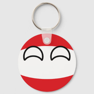 Funny Trending Geeky Austria Countryball Keychain