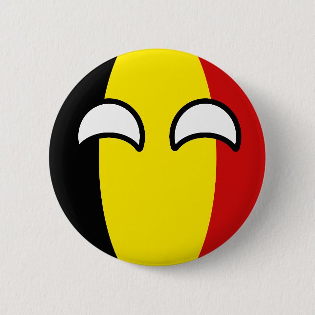 Funny Trending Geeky Belgium Countryball 2 Inch Round Button (Front)