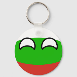 Funny Trending Geeky Bulgaria Countryball Keychain