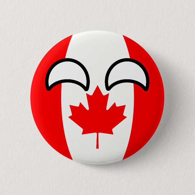 Funny Trending Geeky Canada Countryball 2 Inch Round Button (Front)