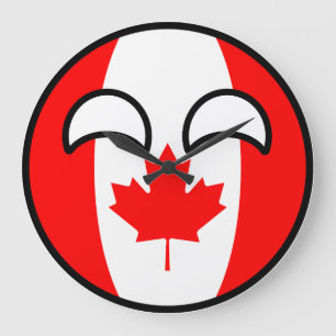 Funny Trending Geeky Canada Countryball Large Clock