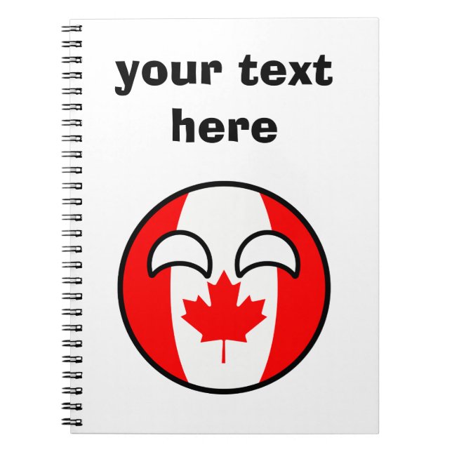 Funny Trending Geeky Canada Countryball Notebook (Front)