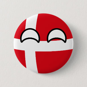Funny Trending Geeky Denmark Countryball 2 Inch Round Button