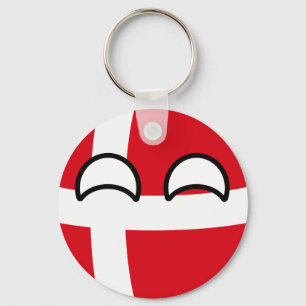 Funny Trending Geeky Denmark Countryball Keychain