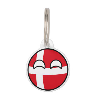 Funny Trending Geeky Denmark Countryball Pet Tag
