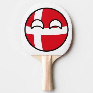 Funny Trending Geeky Denmark Countryball Ping Pong Paddle