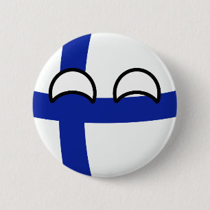 Funny Trending Geeky Finland Countryball 2 Inch Round Button