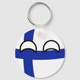 Funny Trending Geeky Finland Countryball Keychain
