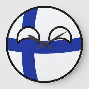 Funny Trending Geeky Finland Countryball Large Clock