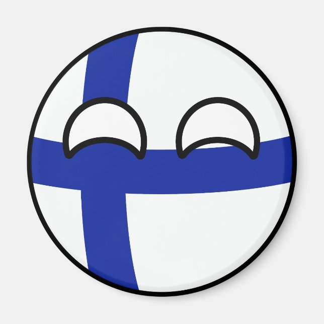 Funny Trending Geeky Finland Countryball Magnet (Front)