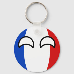 Funny Trending Geeky France Countryball Keychain