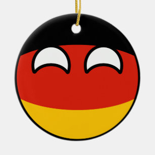 Funny Trending Geeky Germany Countryball Ceramic Ornament