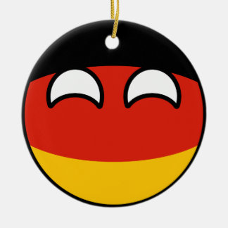 Funny Trending Geeky Germany Countryball Ceramic Ornament