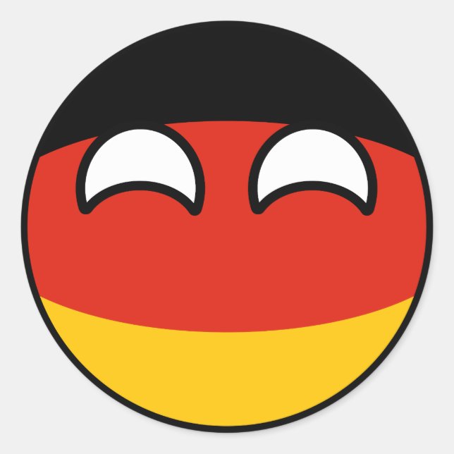Funny Trending Geeky Germany Countryball Classic Round Sticker (Front)