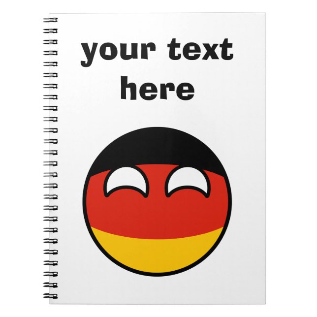 Funny Trending Geeky Germany Countryball Notebook (Front)
