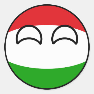 Funny Trending Geeky Hungary Countryball Classic Round Sticker