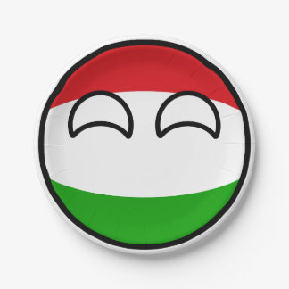 Funny Trending Geeky Hungary Countryball Paper Plate