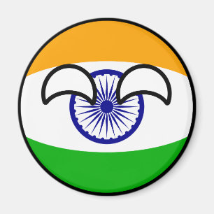 Funny Trending Geeky India Countryball Magnet