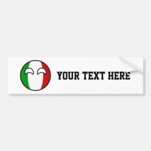 Funny Trending Geeky Italy Countryball Bumper Sticker