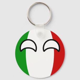 Funny Trending Geeky Italy Countryball Keychain