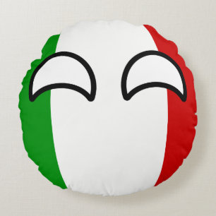 Funny Trending Geeky Italy Countryball Round Pillow