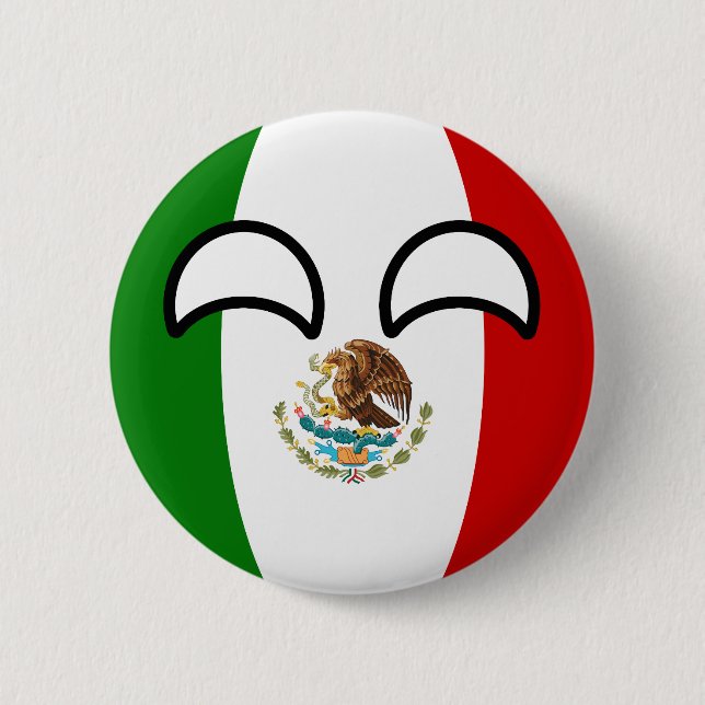 Funny Trending Geeky Mexico Countryball 2 Inch Round Button (Front)