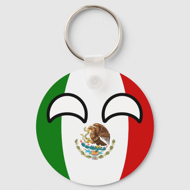 Funny Trending Geeky Mexico Countryball Keychain (Front)