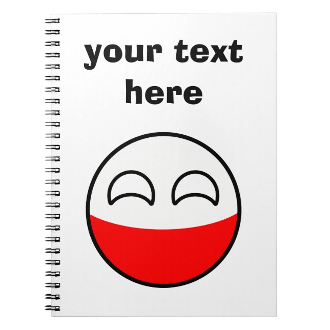 Funny Trending Geeky Poland Countryball Notebook (Front)