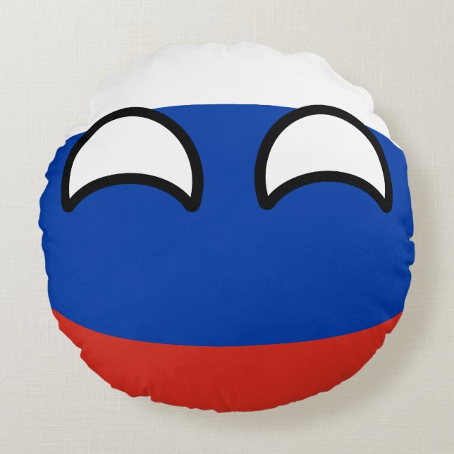 Funny Trending Geeky Russia Countryball Round Pillow (Front)