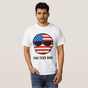 Funny Trending Geeky USA Countryball T-Shirt