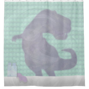 Funny TRex Dino in the Shower