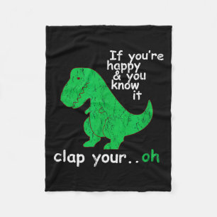Funny Trex T Rex Shirt By Londonseite_ If You're H Fleece Blanket
