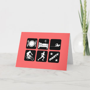 Funny triathlon card