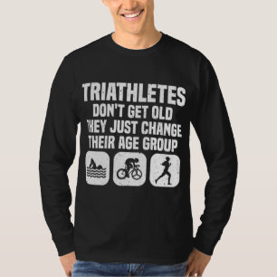 Funny Triathlon Design Men Women Triathletes Swim  T-Shirt