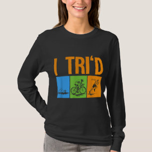 Funny Triathlon Design Triathletes Men Women Swim T-Shirt
