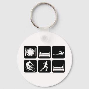 Funny triathlon keychain