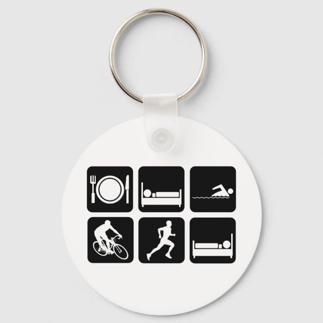Funny triathlon keychain (Front)