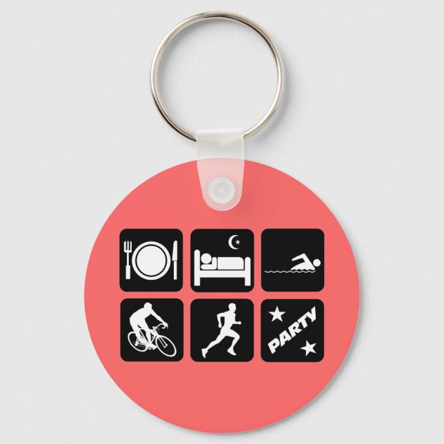 Funny triathlon keychain (Front)