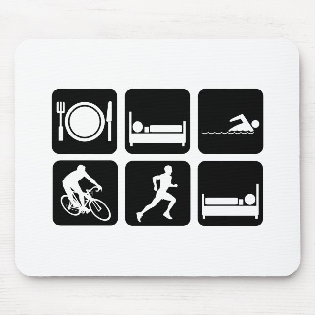 Funny triathlon mouse pad (Front)