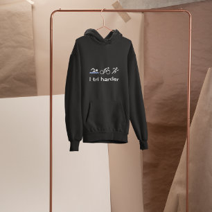 Funny triathlon quote pun hoodie