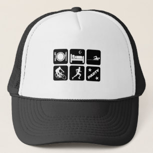 Funny triathlon trucker hat