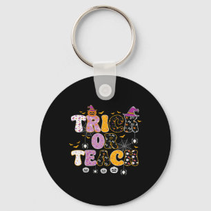 Funny Trick Or Teach Halloween Teacher Keychain