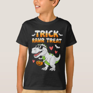 Funny Trick Rawr Treat Dinosaur T Rex Halloween To T-Shirt