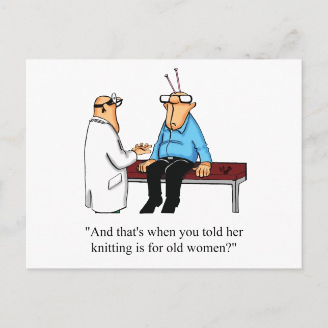 Funny Tricot Party Invitation Carte postale (Devant)